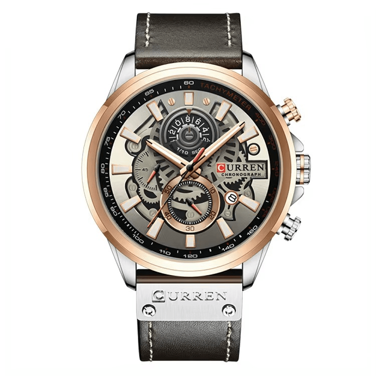 Reloj CURREN 8380 Sandlight Cuero elegante para hombre en Perú