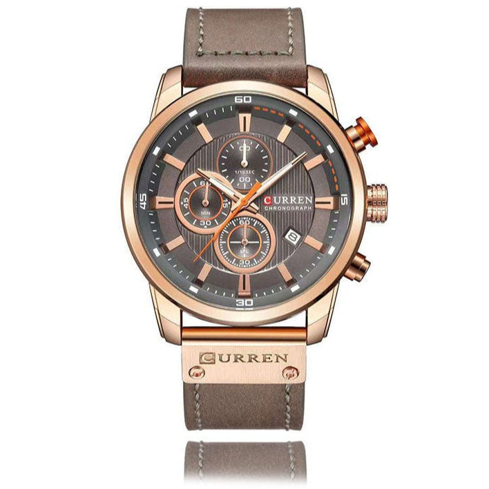 RELOJ CURREN 9291 BROWN CLÁSICO CUERO elegante para hombre en Perú