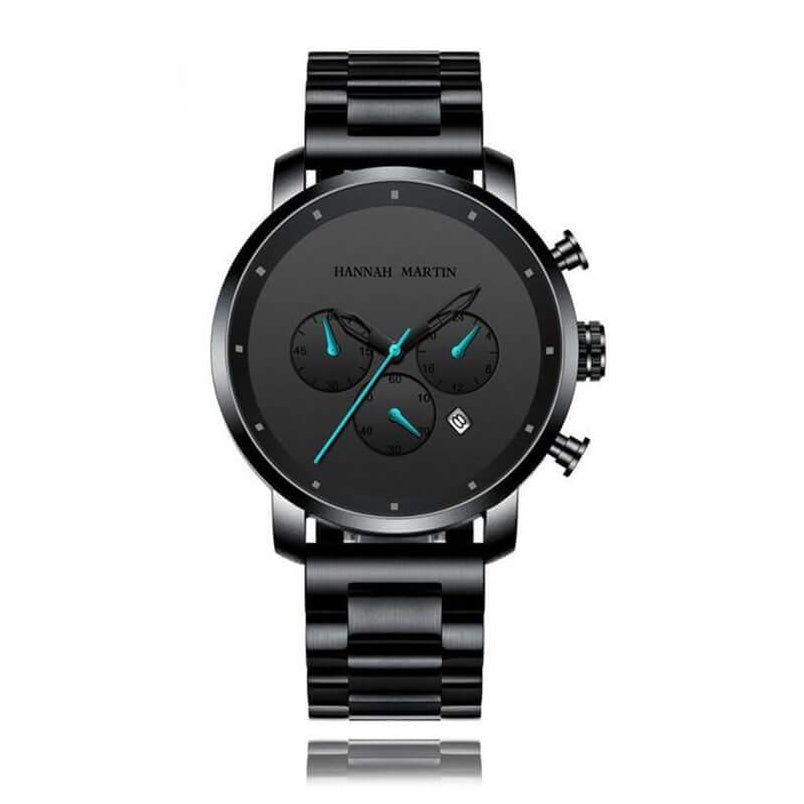 Reloj Hannah Martin Negro Nightmare elegante para hombre - Jherr Jewelry Perú