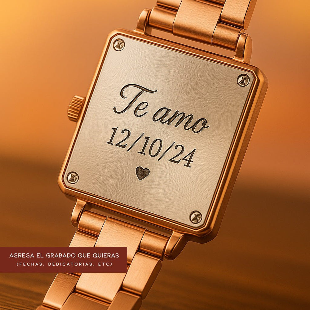 Reloj Hannah Martin para Mujer con Eslabones Oro Rosa elegante para mujer en Perú