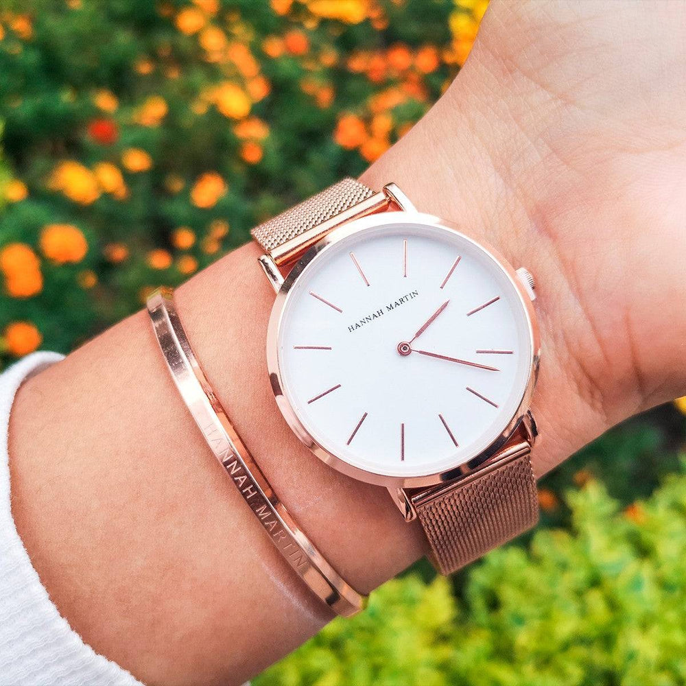 Reloj de Mujer Melrose Mesh + Brazalete elegante para mujer en Perú