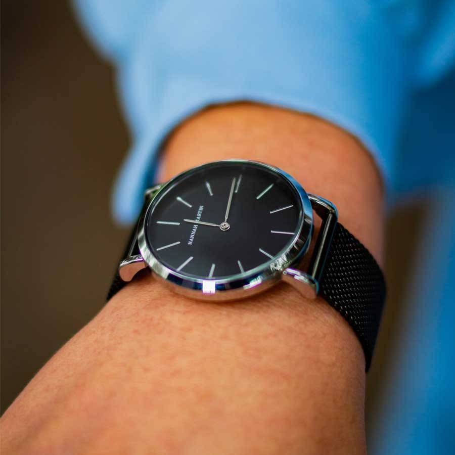 Reloj Hannah Martin Silver Petite elegante para mujer en Perú