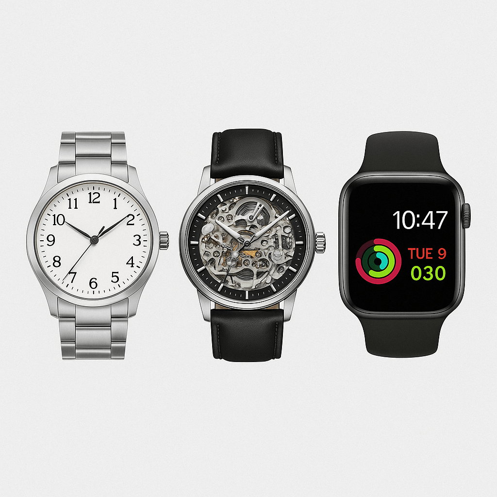 ¿Cuál es el Reloj Más Preciso? Comparativa de Precisión: Cuarzo vs Mecánico vs Smartwatch – Guía Completa para Chiclayo - Jherr Jewelry Perú Peru