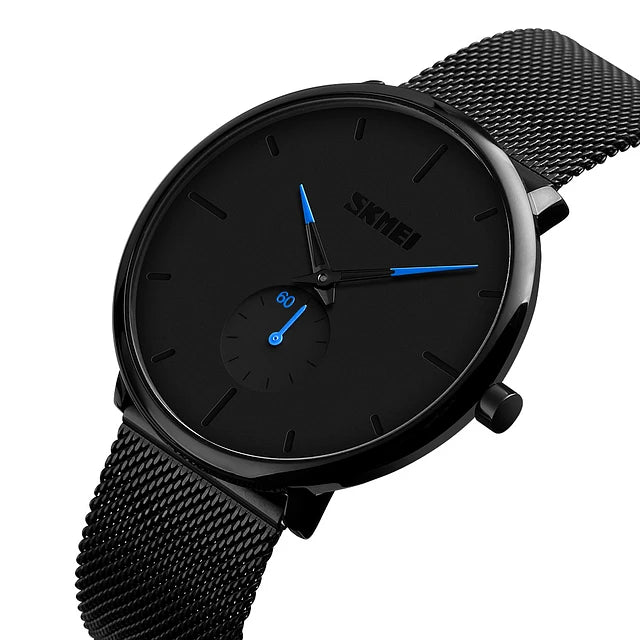 Reloj SKMEI Negro Casual Elegante Aguja Azul - JHERR JEWELRY