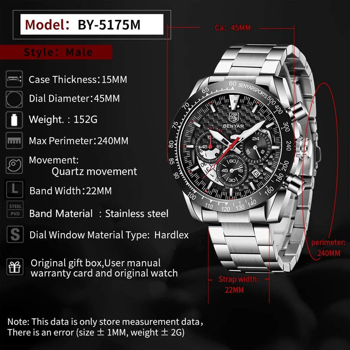 Reloj Benyar Hombre Cuarzo Business Casual - 5175 - JHERR JEWELRY