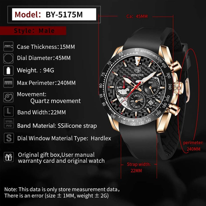 Reloj Benyar Hombre Cuarzo Business Casual - 5175 - JHERR JEWELRY