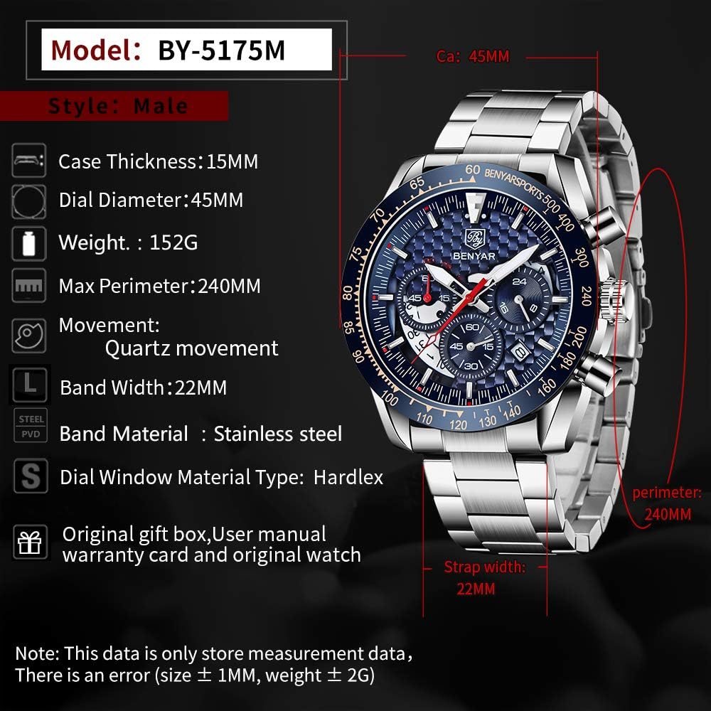 Reloj Benyar Hombre Cuarzo Business Casual - 5175 - JHERR JEWELRY