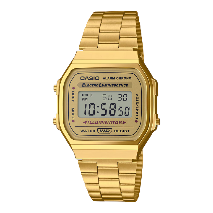Reloj Casio Original A168WG-9 Dorado para Hombre – Estilo Vintage y Funcionalidad LED