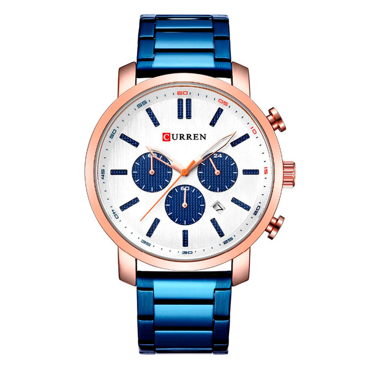 RELOJ CURREN Matye azul blanco JHERR JEWELRY