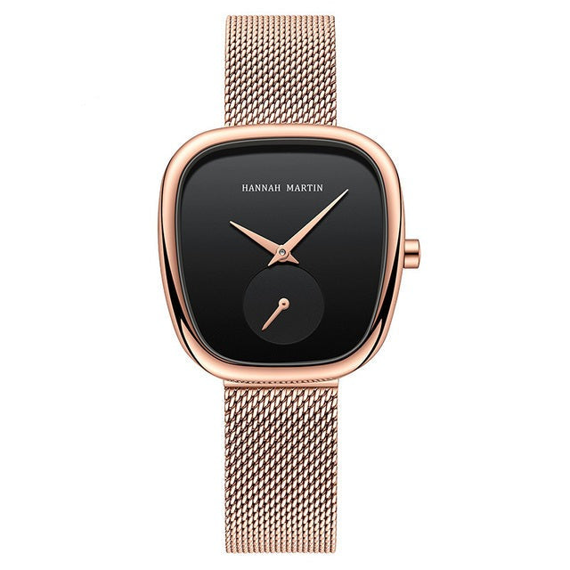 RELOJ HANNAH MARTIN ROSA Y NEGRO 1251 - JHERR JEWELRY