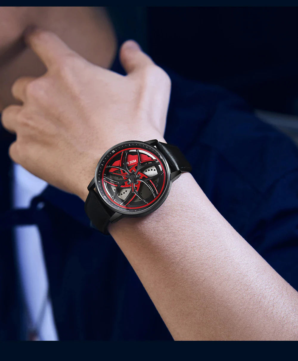 RELOJ SANDA NEGRO ROJIZO | SAN-103 - JHERR JEWELRY