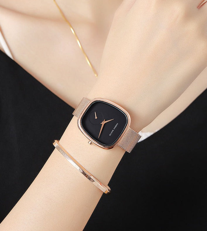 RELOJ HANNAH MARTIN ROSA Y NEGRO 1251 - JHERR JEWELRY