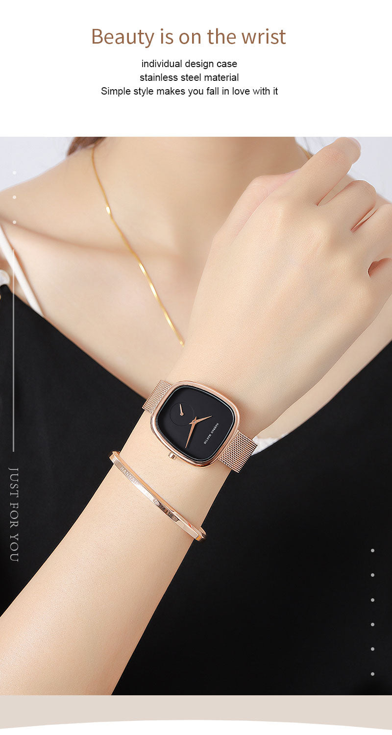 RELOJ HANNAH MARTIN ROSA Y NEGRO 1251 - JHERR JEWELRY