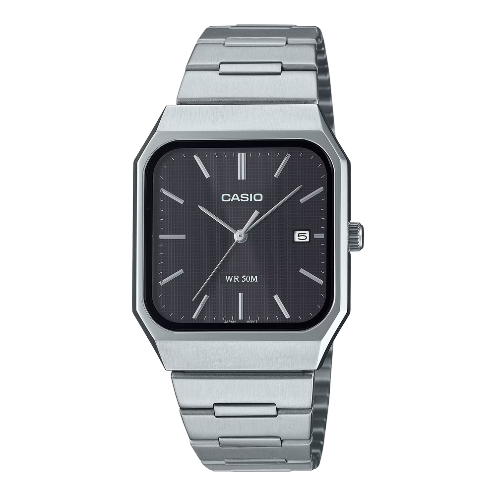 Relojes Casio de Pareja Plateados con Dial Negro - Set Matching - Casio en Perú | Jherr Jewelry