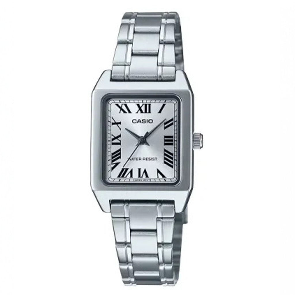 Reloj Casio LTP-B150D-7BEF Rectangular - Diseño Tank Clásico con Números Romanos y Brazalete de Acero - Casio en Perú | Jherr Jewelry