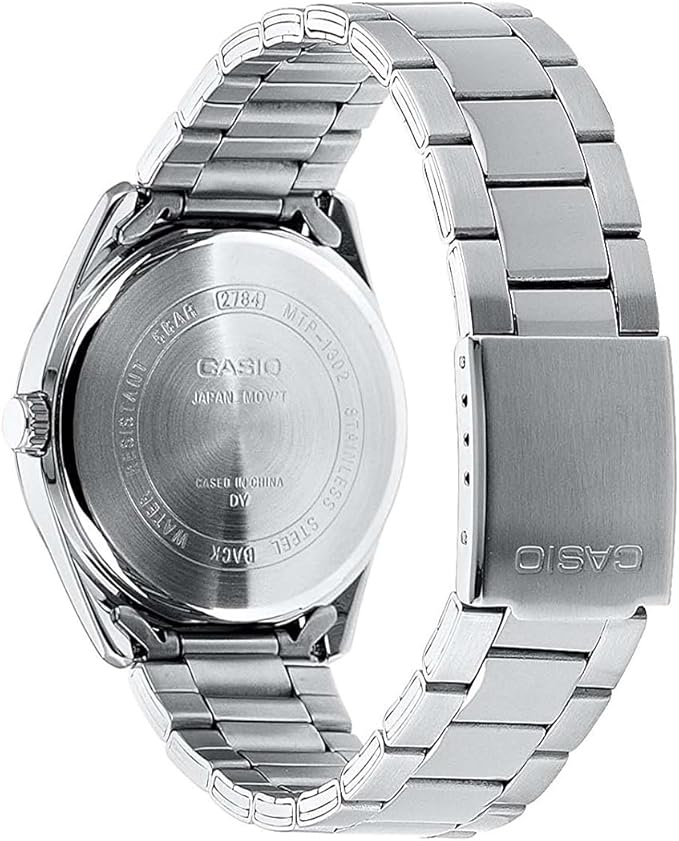 Reloj Casio MTP-1302DA-3AV Original | Acero Inoxidable Esfera Verde Hombre Plateado - Casio en Perú | Jherr Jewelry