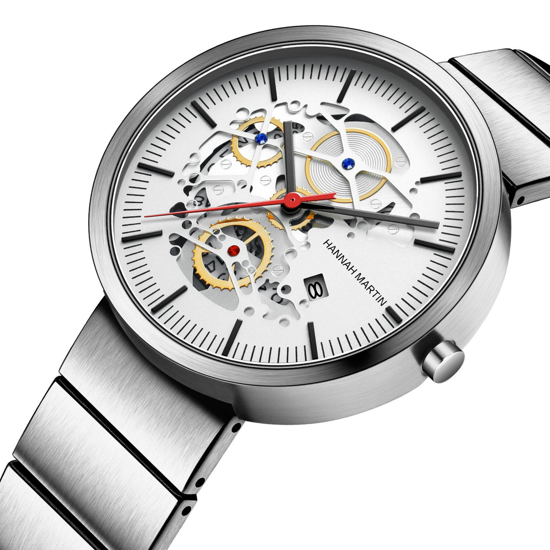 Reloj Hannah Martin Silver Tiger - JHERR JEWELRY