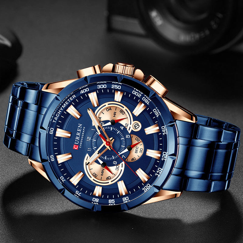 RELOJ CURREN 8363  - QUARTZ AZUL - JHERR JEWELRY