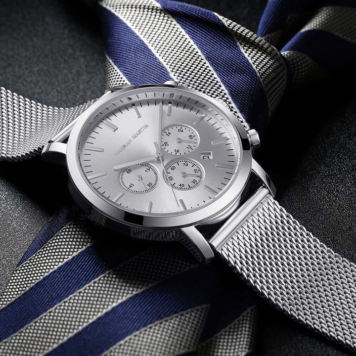 Reloj Hannah Martin Plateado Legacy - JHERR JEWELRY