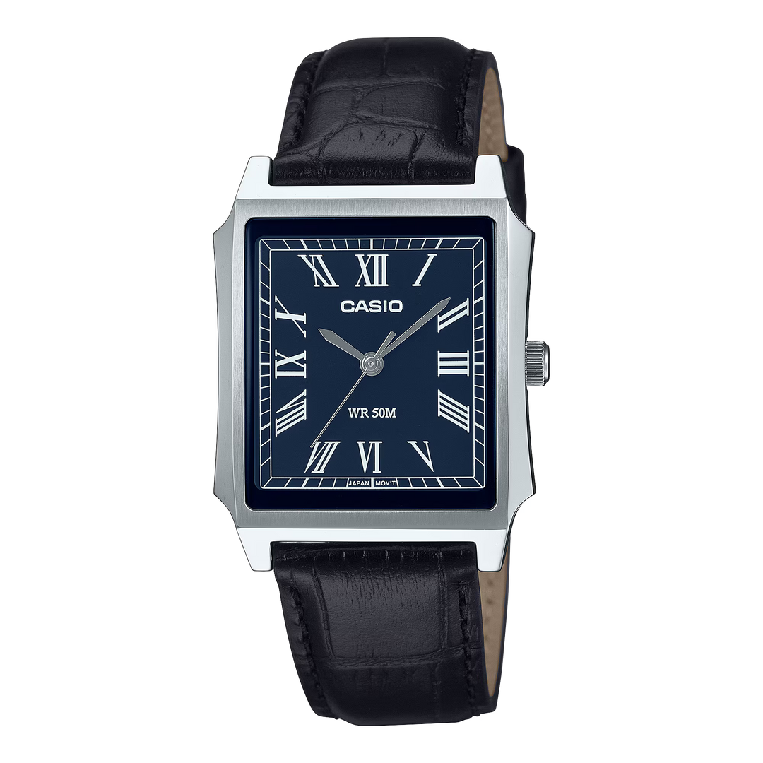 Reloj Casio MTP-B190L-2B Original Elegancia Clásica con Esfera Azul y Números Romanos - Casio en Perú | Jherr Jewelry