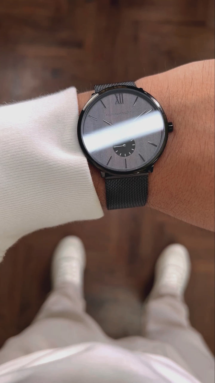 Reloj Hannah Martin Wooden Black