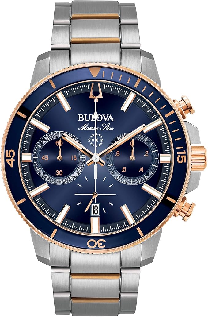 Reloj Bulova 98B301 Marine Star Chronograph - Cronógrafo Deportivo con Resistencia 200 Metros elegante en Perú