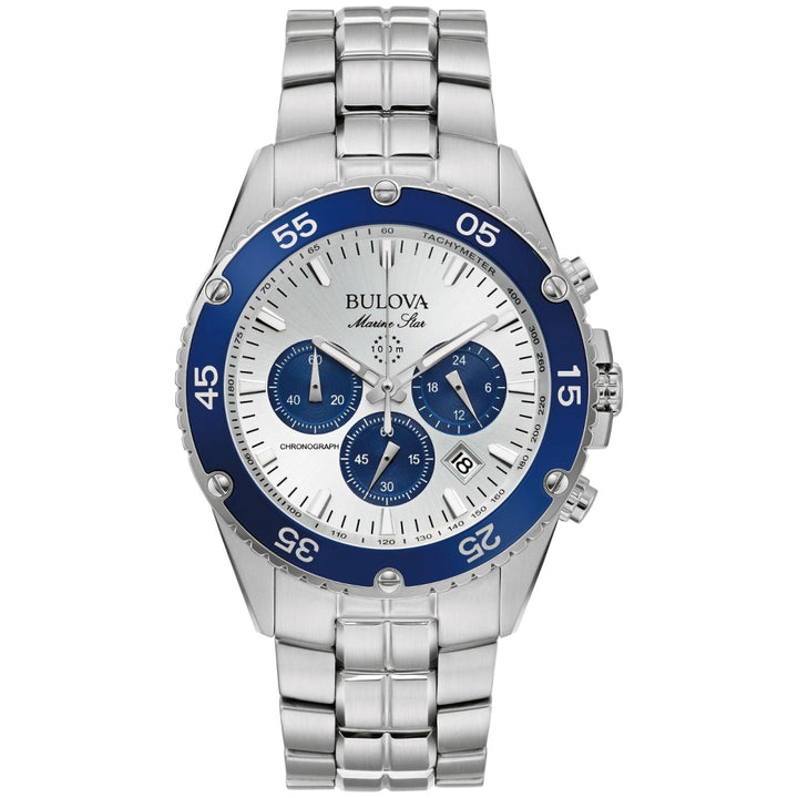 Reloj Bulova Marine Star Chronograph Azul y Blanco - Cronógrafo Náutico con Resistencia 100 Metros elegante en Perú