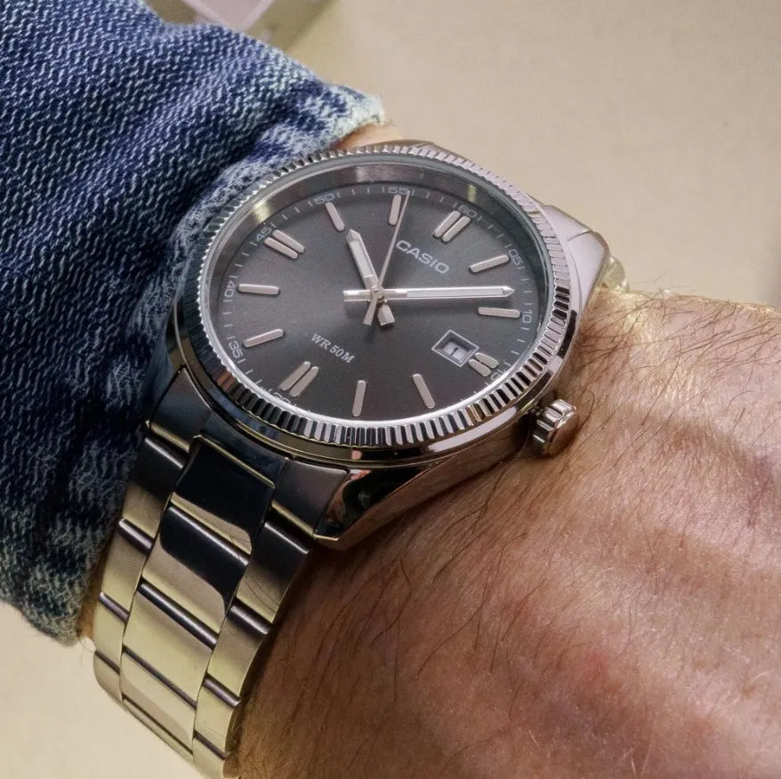 RELOJ CASIO ORIGINAL MTP-1302PD-1A1 | Acero Hombre Plateado