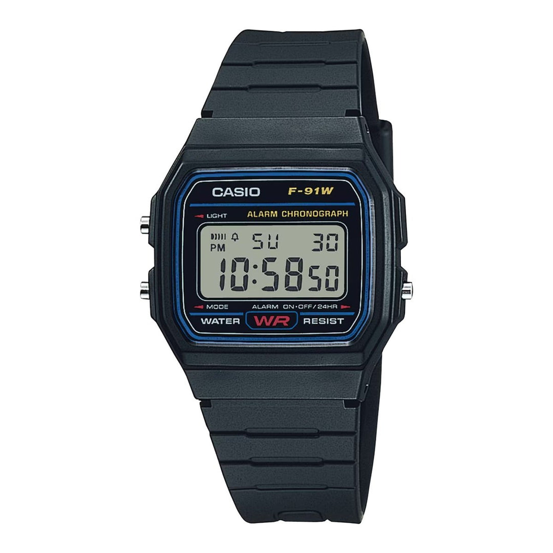 Reloj Casio F - 91W Digital Negro - Clásico Original con Garantía elegante en Perú