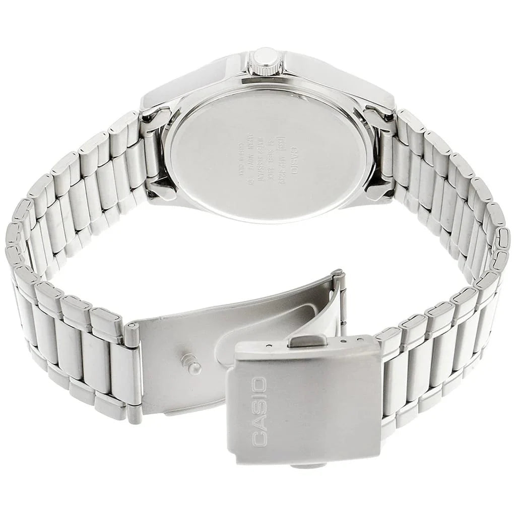 RELOJ CASIO MTP - 1239D - 1A | Acero Hombre Plateado elegante Caracteristicas_Analogico en Perú