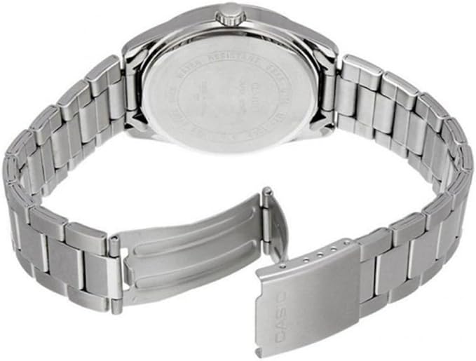 Reloj Casio MTP - 1302DA - 3AV Original | Acero Inoxidable Esfera Verde Hombre Plateado elegante en Perú