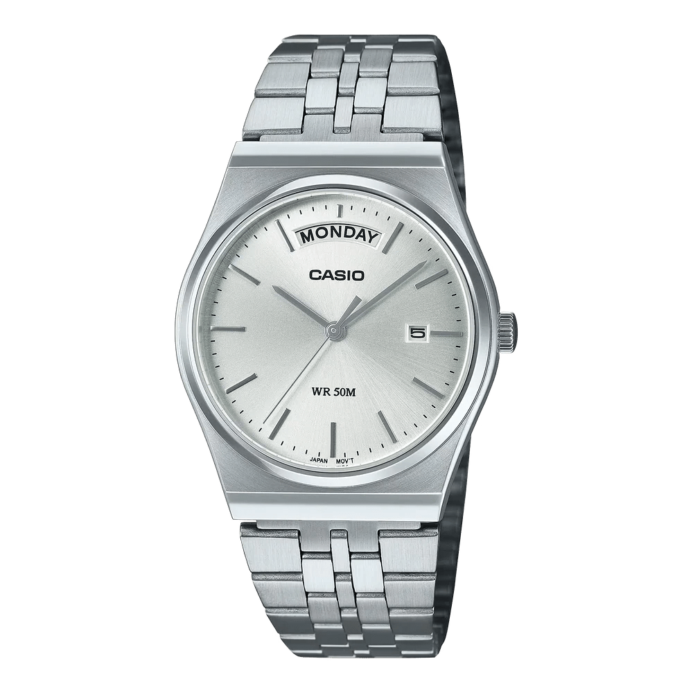 Reloj Casio MTP - B146D - 7AVDF Day - Date - Elegancia Clásica con Día de la Semana y Brazalete Jubilee elegante en Perú