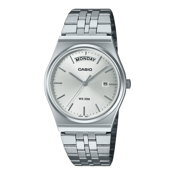 Reloj Casio MTP - B146D - 7AVDF Day - Date - Elegancia Clásica con Día de la Semana y Brazalete Jubilee elegante en Perú