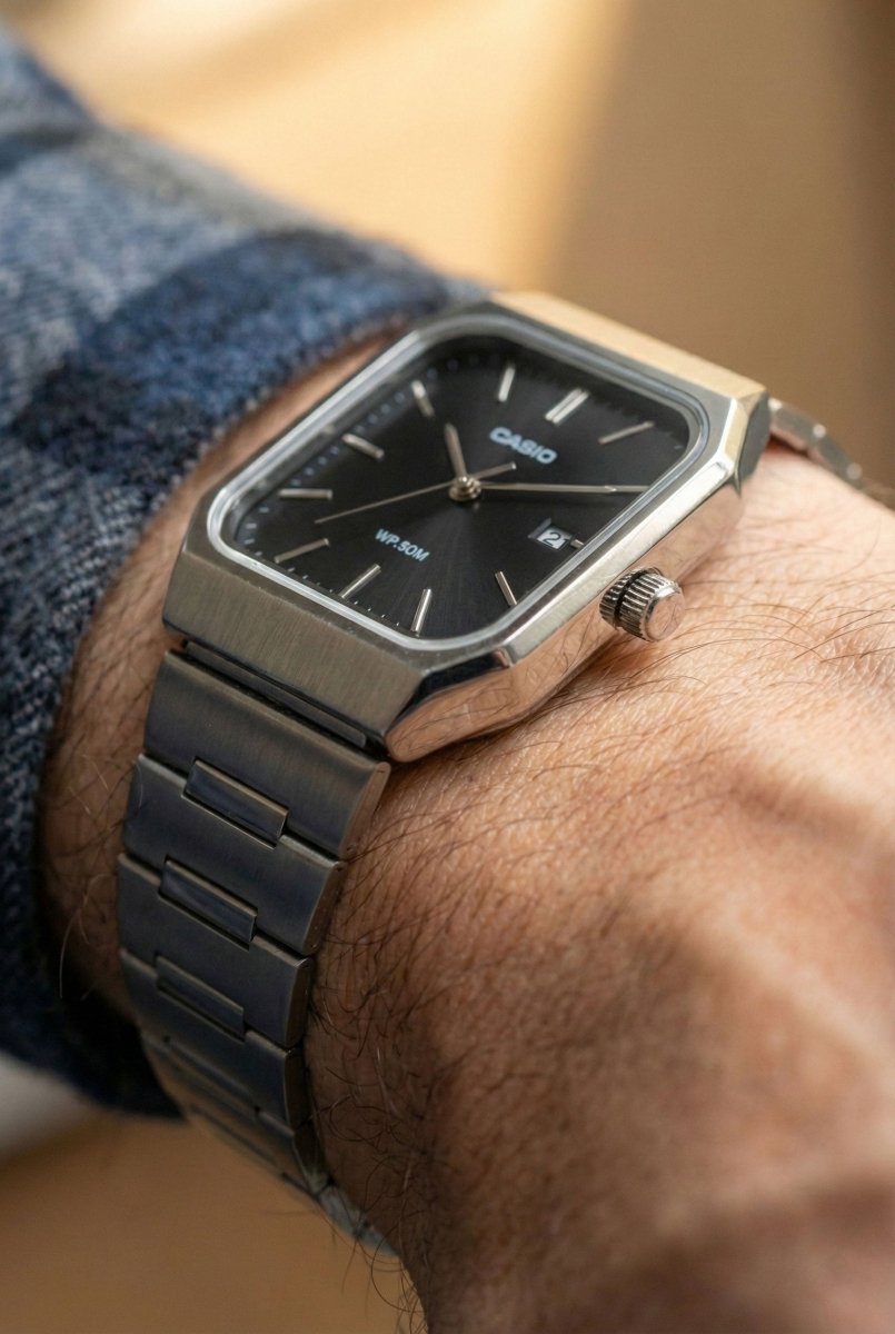 Reloj Casio MTP - B185D - 2A2 Original - Ice Blue en Acero Inoxidable para Hombre elegante en Perú