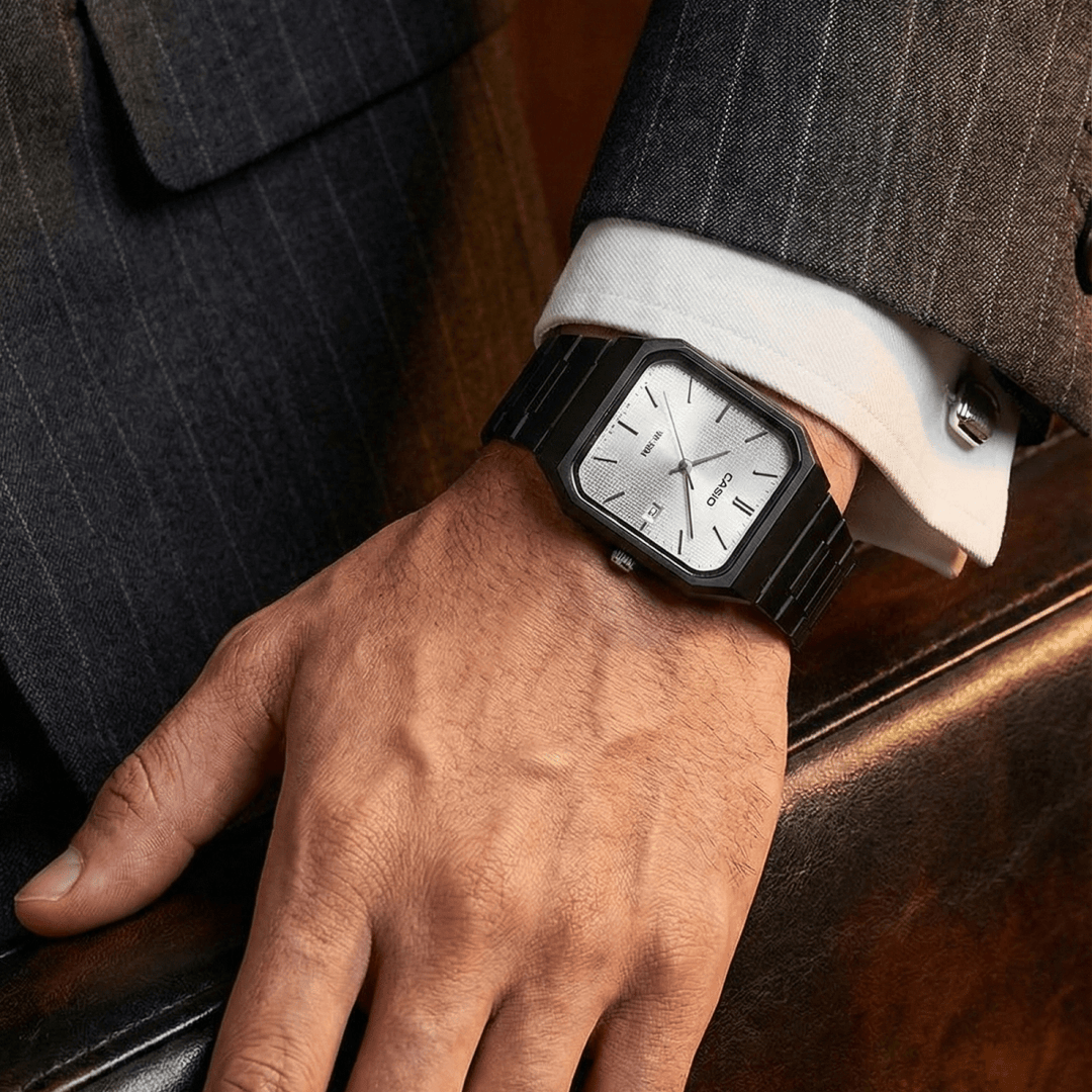 Reloj Casio MTP - B185G - 9AV Dorado - Diseño Vintage Cuadrado Premium elegante en Perú