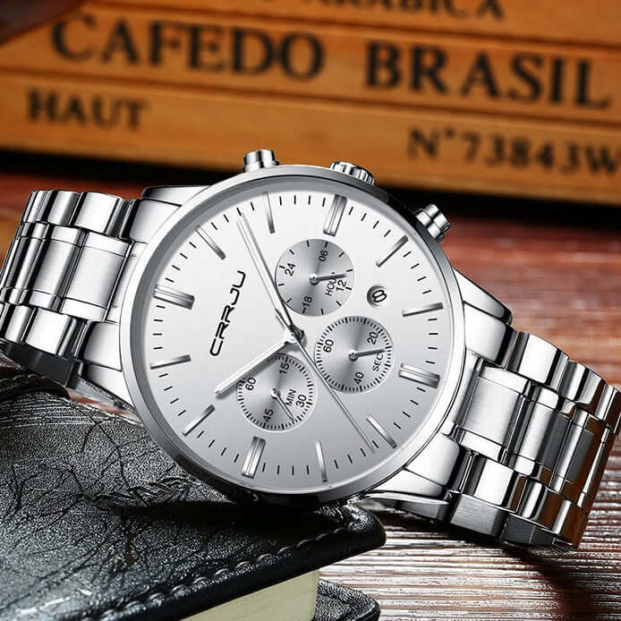 Reloj CRRJU 2160 Plateado Chrono elegante en Perú