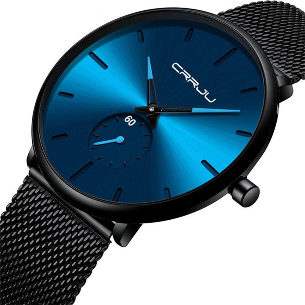 RELOJ CRRJU 2150 CUARZO NEGRO AZUL - JHERR JEWELRY