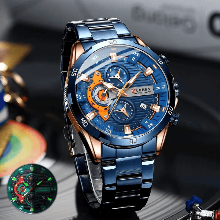 Reloj CURREN 8402 Acero Inoxidable para Hombre | Diseño Exclusivo 40mm elegante masvendido en Perú