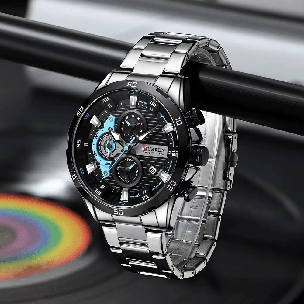 Reloj CURREN 8402 Acero Inoxidable para Hombre | Diseño Exclusivo 40mm elegante masvendido en Perú