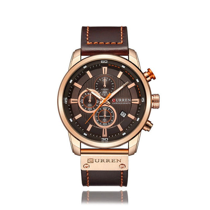 RELOJ CURREN 9291 BROWN CLÁSICO CUERO elegante para hombre en Perú