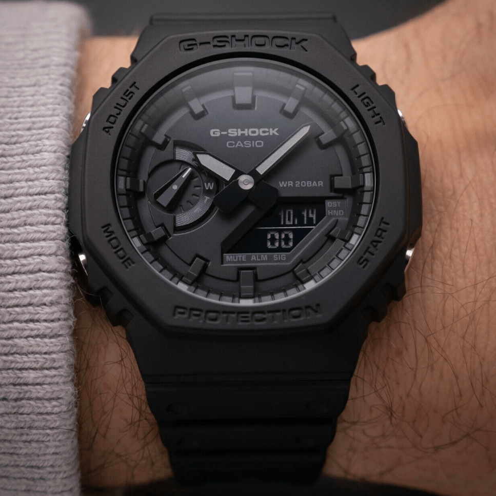 Casio G-Shock GA-2100 Negro Hombre – reloj ultrarresistente Carbon Core Perú