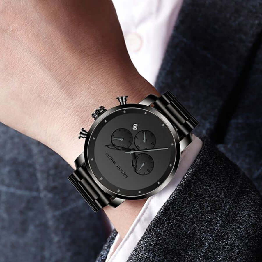 Reloj Hannah Martin Negro Nightmare - JHERR JEWELRY