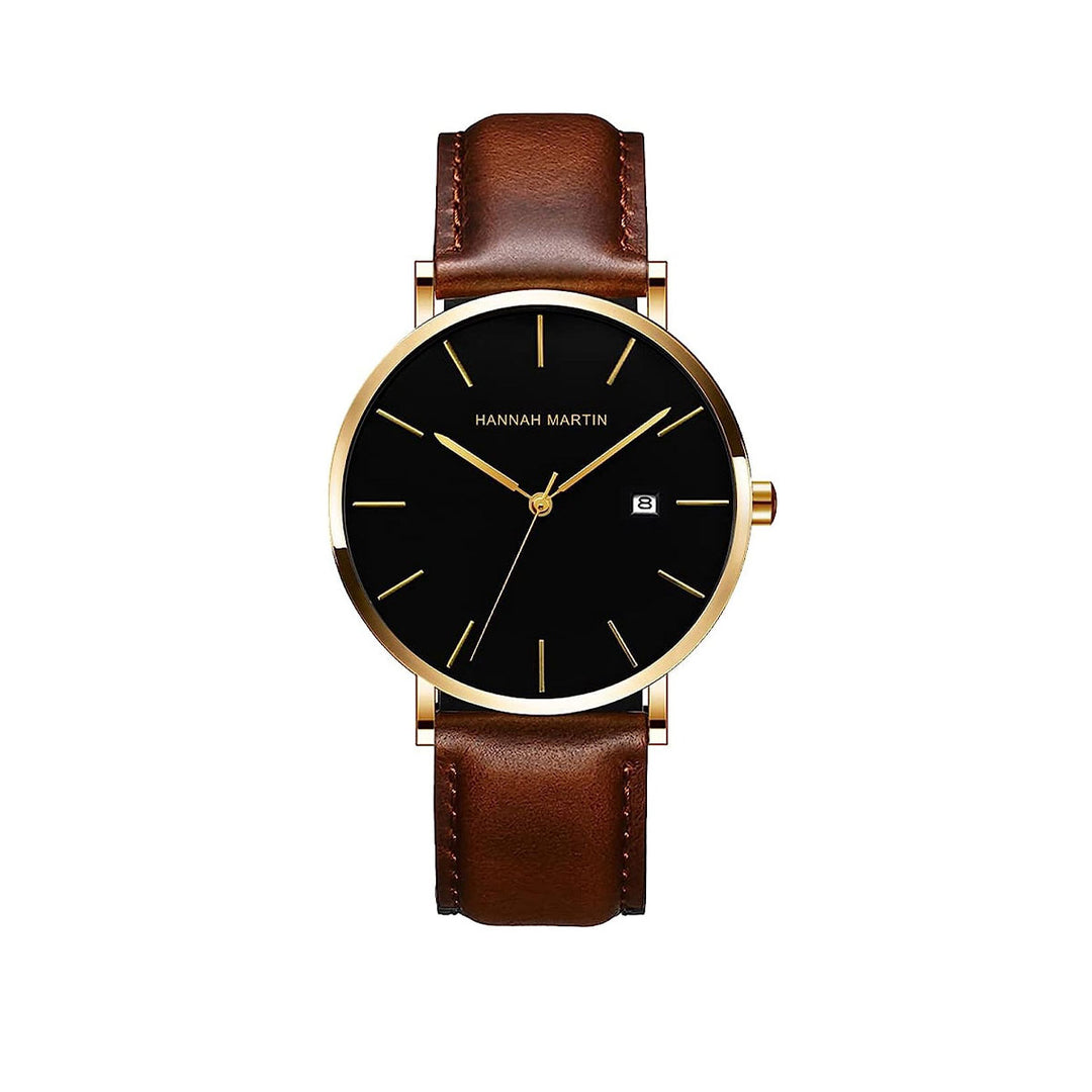 Reloj Hannah Martin Gold Coffe - JHERR JEWELRY