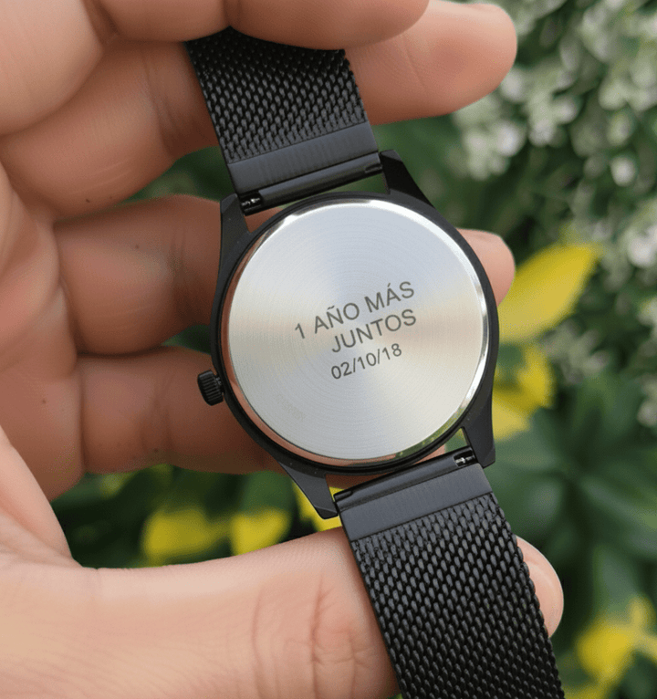 Reloj Hannah Martin Negro Cronógrafo con Brazalete de Acero Negro - Diseño Elegante 42mm elegante masvendido en Perú