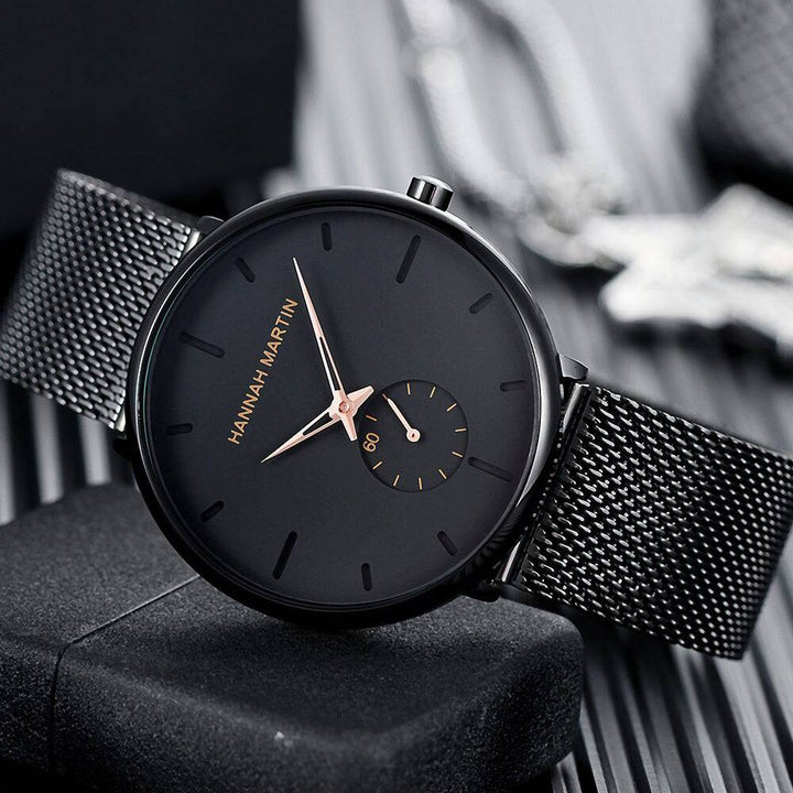 Reloj Hannah Martin Original para Hombre con Malla Negra Elegante 40mm