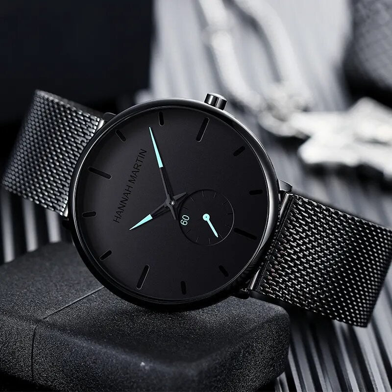 Reloj Hannah Martin Original para Hombre con Malla Negra Elegante 40mm elegante masvendido en Perú