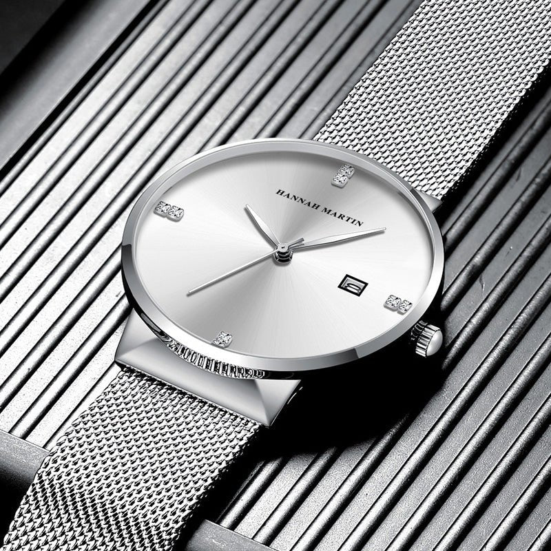 Reloj Hannah Martin Plateado Aries elegante Más Vendido en Perú