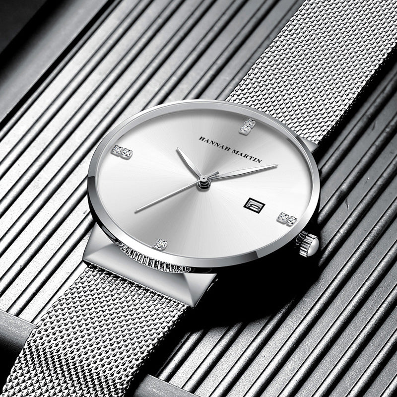 Reloj Hannah Martin Plateado Aries - JHERR JEWELRY