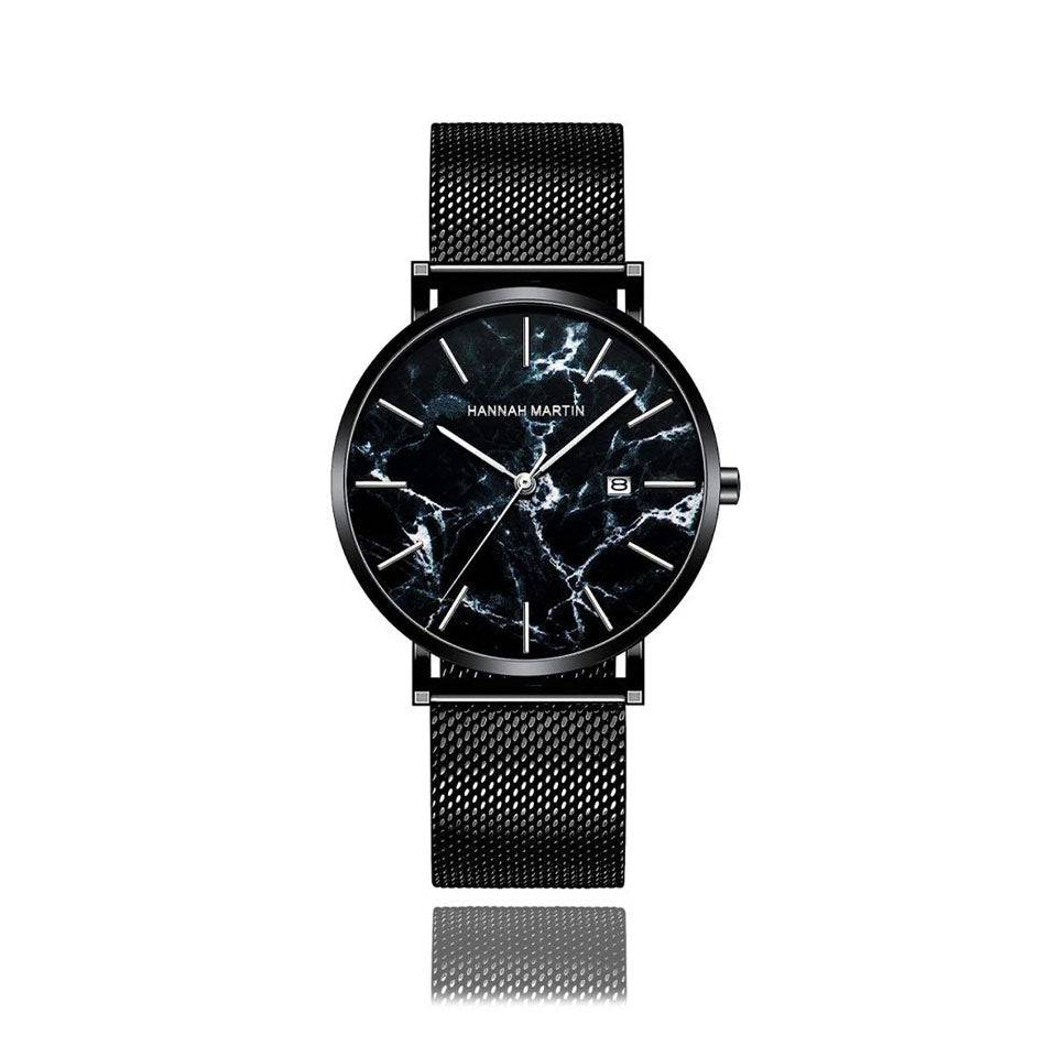 Reloj Hannah Martin Acero Negro Puro - JHERR JEWELRY