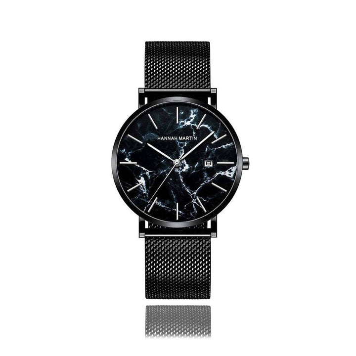 Reloj Hannah Martin Acero Negro Puro - JHERR JEWELRY